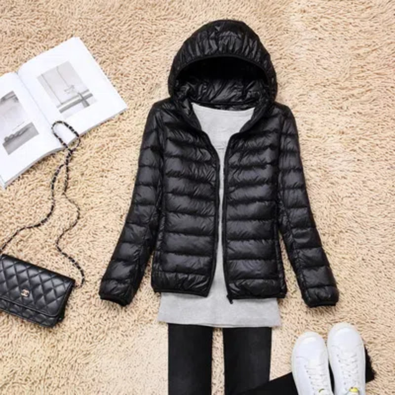 Down Jacket Packable - Women's Lightweight Water-Resistant Packable Hooded Jackets