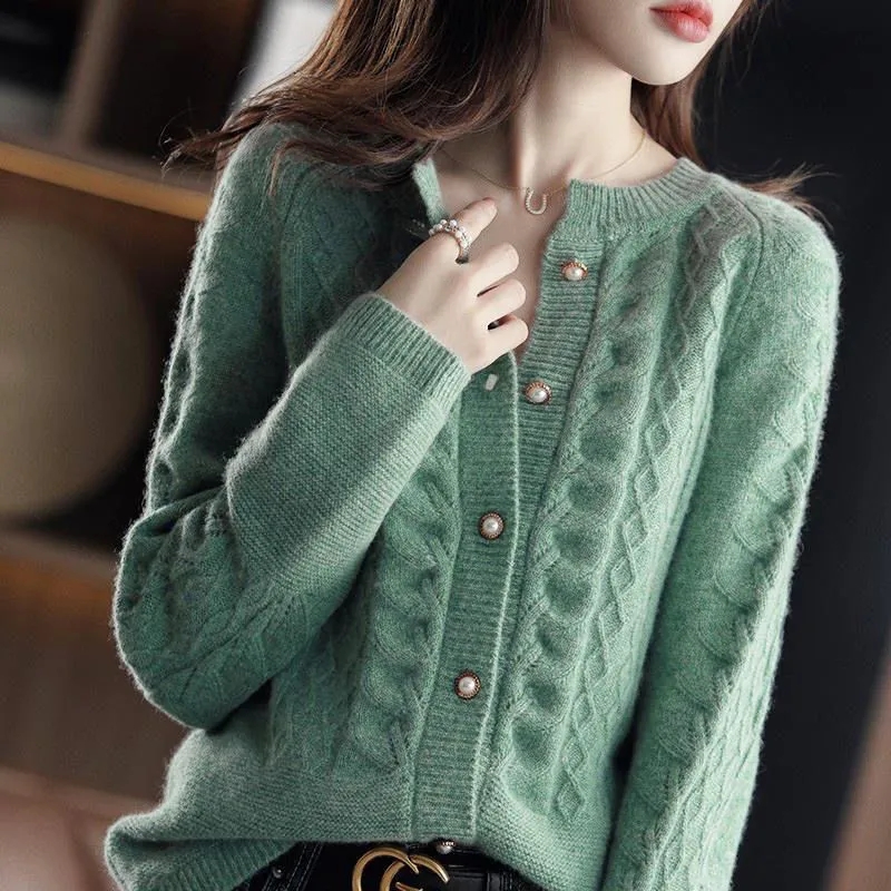 Vintage Knitted Cardigan Jacke - Wool Coat Peacoat 评论和价格