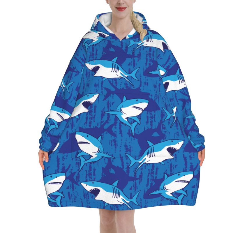 Wearable Blanket Hoodie Cartoo - Sherpa Hoodie Fleece 评论和价格