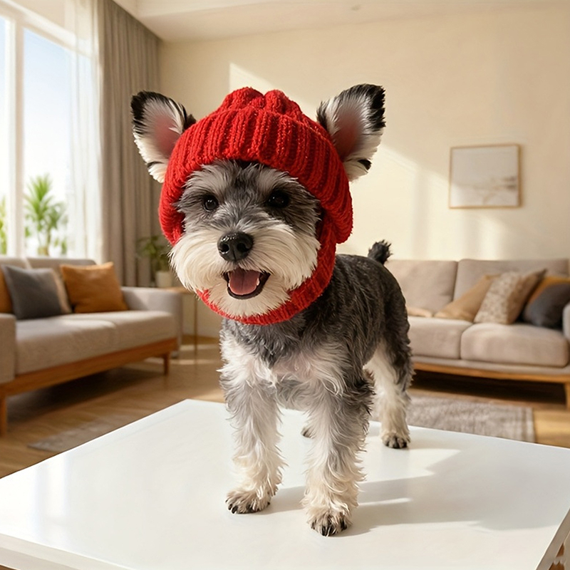 1Pc Maltese Dog Beanie Hat Sof - Knit Beanie Hat Warm 评论和价格