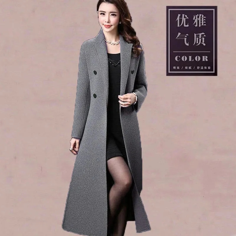 High End Temperament Mom's Lon - Wool Coat Peacoat 评论和价格