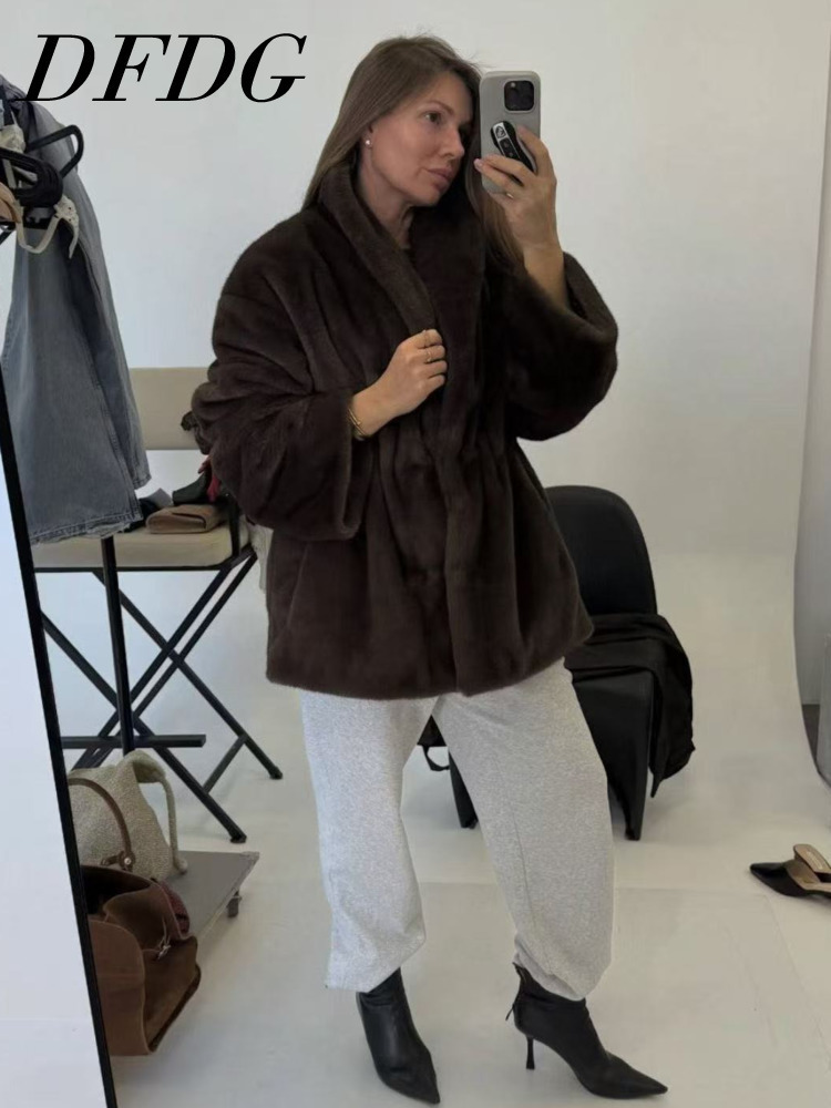 DFDG Women’s 2025 Autumn Winte - Wool Coat Peacoat 评论和价格