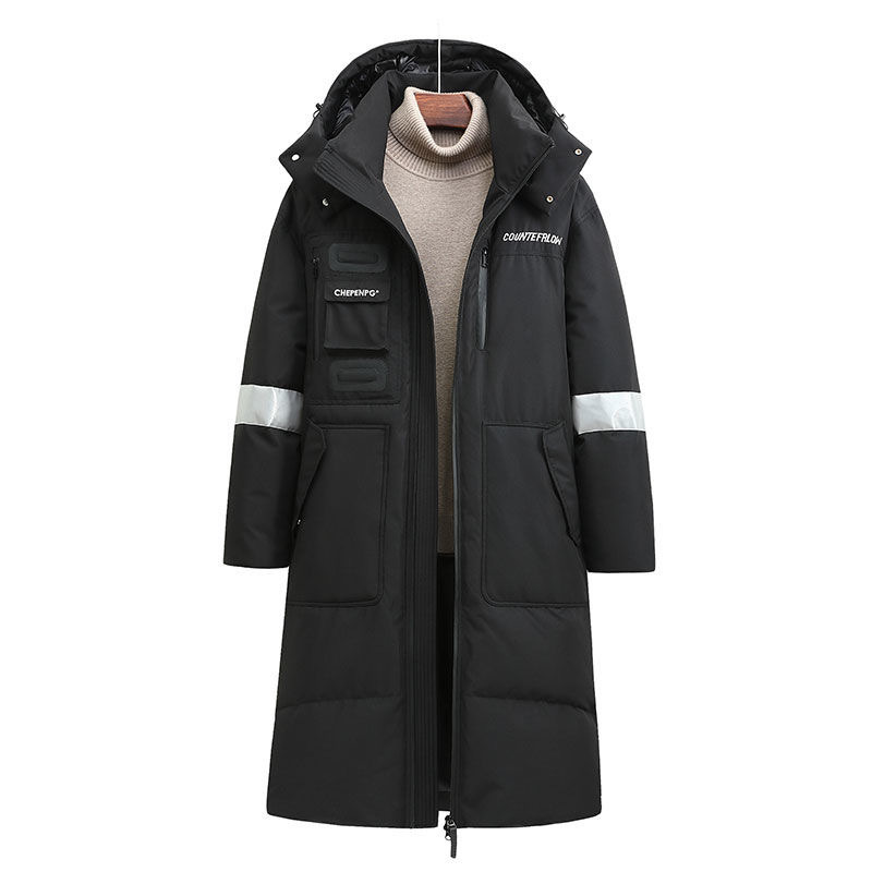 New Winter Men Hooded Long Puf - Down Jacket Packable 评论和价格