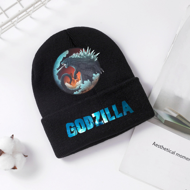 Godzilla Knitted Hat Winter Sp - Knit Beanie Hat Warm 评论和价格