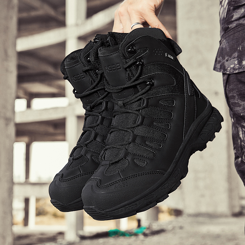 Men Tactical Boots Lace Up Bra - Waterproof Winter Boot 评论和价格