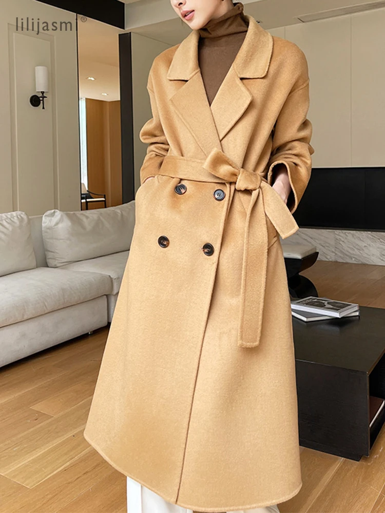 Notch Lapel Wool Coat Drop-Sho - Wool Coat Peacoat 评论和价格