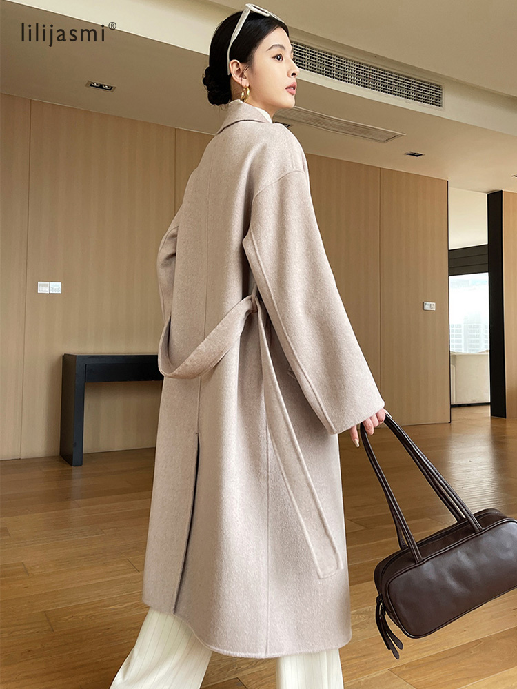 Notch Lapel Wool Coat Drop-Sho - Wool Coat Peacoat 评论和价格