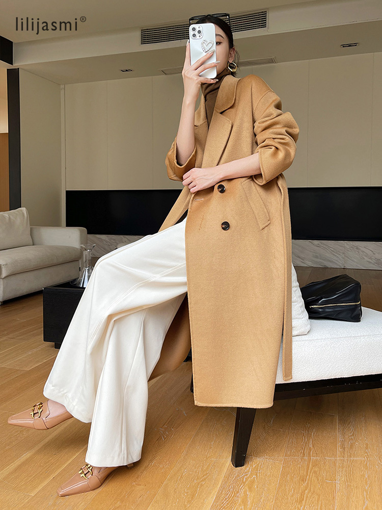 Notch Lapel Wool Coat Drop-Sho - Wool Coat Peacoat 评论和价格